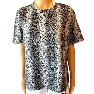 Haute Monde Snake Print Summer Shirt Women plus size 2X.